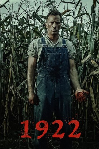 1922 (2017) film poster — a blood-streaked farmer standing in a cornfield