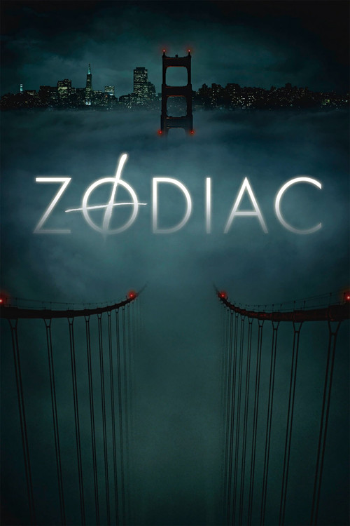 Zodiac (2007) film poster — the Golden Gate Bridge in fog beneath the film's title